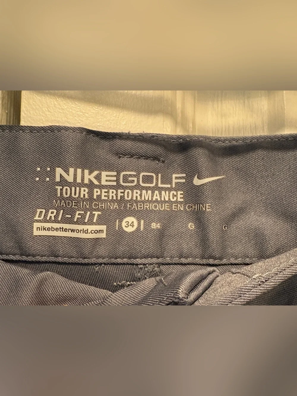 Nike Golf Tour Performance Dri-FIT Shorts Size 34